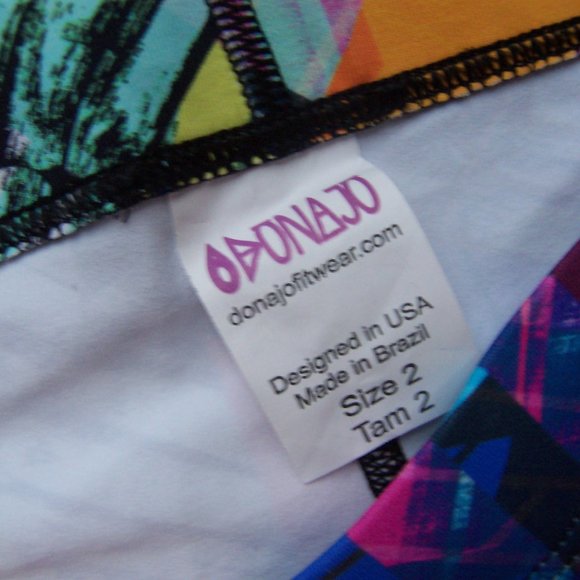 DONA JO Women's Printed Leggings, Sz 2 - Picture 5 of 6